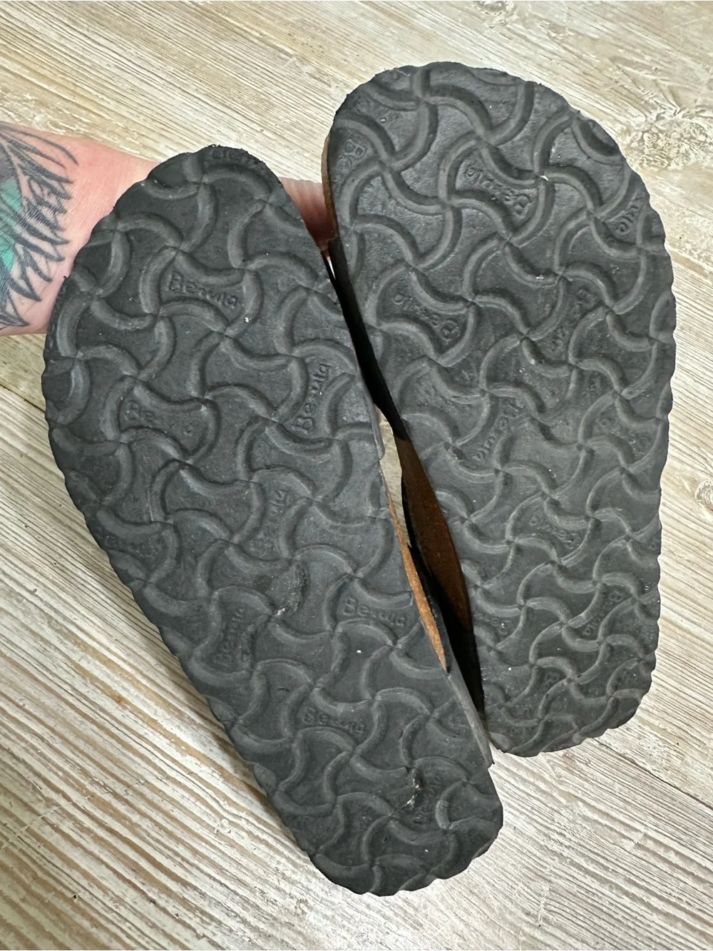 Birkenstock Betula Jasmine Black Nubuck Toe-Loop Sandals Sz 38